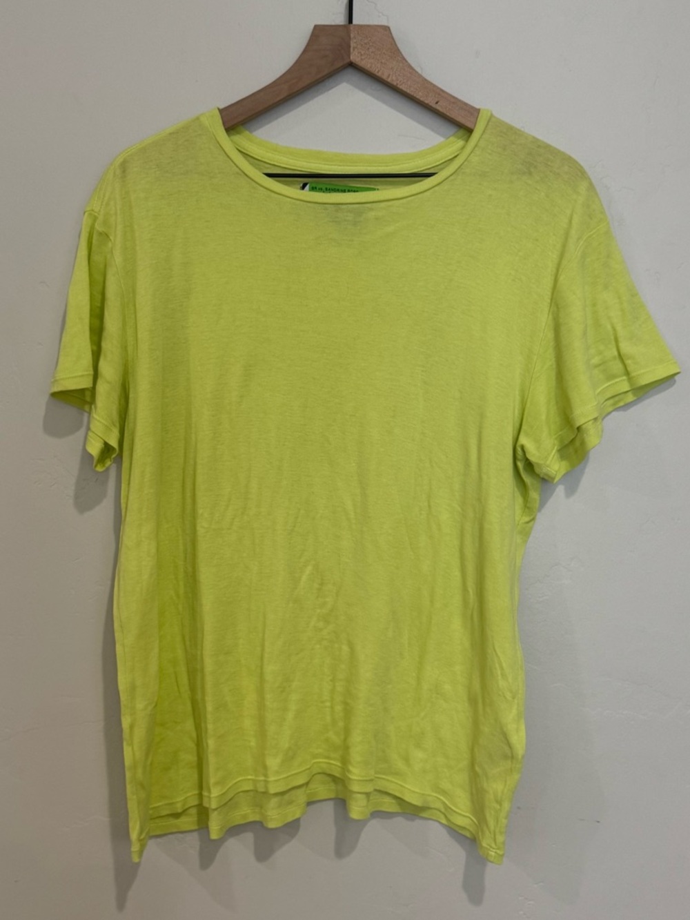 Free People SR vs Sandrine Rose Neon Yellow  Cotton Short Sleeve T Shirt Size‎ M